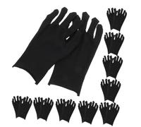 Holibanna 24 paires Gants de Travail Noirs Coton Épais Lot de Résistants Saleté Respirants Protection Main pour Chantier Jardinage et Manutention