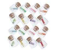 Holibanna 24 Pièces Bouteille à Dérive en Liège Petits Pots avec Couvercles en Liège Souhait Souvenir Pots De Sorts avec du Liège Décoratif Tout Petit Mini Décorations De Bouteilles Un Verre