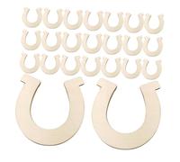 Holibanna 24 pièces DIY Fers à Cheval Non Peints Décoration Artisanale Naturelle pour Peinture et Bricolage Garçon Fille et Décorations Festives