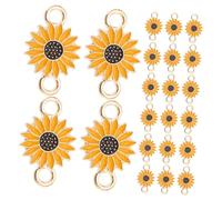 Holibanna 25 Pièces Charms Pendentifs Marguerite Alliage Double Connecteurs Fleurs pour Bijoux DIY Bracelets Colliers et Créations Artisanales