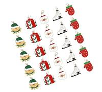 Holibanna 25 Pièces Pendentifs Charm Alliage de Noël pour Création de Boucles Oreilles Diy avec Variés Lutin Père Noël Ski Boîte