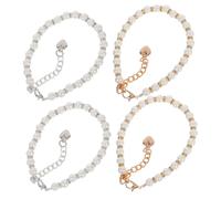 Holibanna 2paires Brides De Cheville Pour Talons Avec Perles Synthétiques Sangles De Talon Amovibles Pour Anti-détachement Lacets Décoratifs Pour Chaussures à