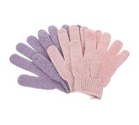 Holibanna 2paires Gants De Douche Exfoliants Roses Lot Pour Bain Et Corps Nettoyage Complet Élimination Peaux Mortes