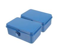 Holibanna 2pièces Boîte à Outils Métal Portable Et Empilable avec Poignée Verrouillable pour Garage Et Rangement Domestique
