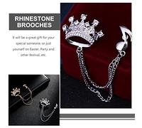 Holibanna 2pièces Broche Forme De Couronne Et Note Avec Frange Épingle De Costume Pour Accessoire Pour Vêtements Et