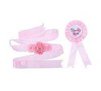 Holibanna 2Pièces Ceintures De Grossesse Et Badges Pour Futurs Parents Accessoires Photo Pour Annonce De Grossesse Ceinture Ventrale Pour Maman Et Papa