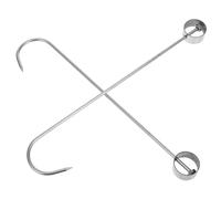 Holibanna 2pièces Crochets à Viande Acier Inoxydable Pour Gril Cintres Utiles De Boucher Pour Suspendre Fumer Barbecue Grillades Cintres De Cuisine