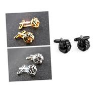 Holibanna 2pièces Cufflinks Pour Hommes Noir Manchette Unique Pour Mariage Et Événements