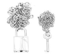 Holibanna 2pièces Pendentif Clavicule Punk Avec Verrou Et Clé Pour Hommes Et Femmes De Bijoux Élégants Pour De Fête Et Occasions Spéciales