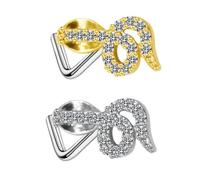 Holibanna 2pièces Piercing Au Nez Serpent Anneau De Nez Inoxydable Clip Nasal Décoratif Pour Fêtes Et Occasions Spéciales