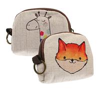 Holibanna 2pièces Pochette à Monnaie Cartoon pour Filles Et Garçons à Change Pratique avec Fermeture Éclair pour Cartes Et Petits Objets