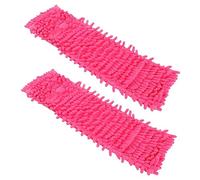 Holibanna 2pièces Têtes De Rechange pour Vadrouille Serpillière De Nettoyage Accessoires Pratique Remplacement Maison Rouge Lot