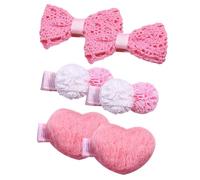 Holibanna 3 Barrettes à Cheveux Mignonnes Forme de Cœur de Pinces à Cheveux pour Accessoires de Coiffure Élégants pour et Fêtes