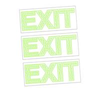 Holibanna 3 pièces Autocollants Directionnels Lumineux Exit Photoluminescents Signalisation Sécurité Murale et Sol pour Sortie de Secours Visibilité Nocturne Garantie Facile à Installer
