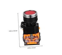 Holibanna 3 pièces Bouton Poussoir Momentané Rond Interrupteur Circuit Compact Auto Réarmant Rouge Vert Jaune et Facile à Installer pour Électronique