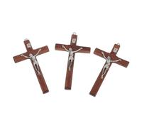 Holibanna 3 pièces Pendentifs Croix Jésus Lot de Décor Spirituel Bénit pour DIY Colliers Médaillons Religieux Portables pour Partage de Foi et Projets Créatifs