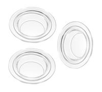 Holibanna 3 Pièces Plateau Chauffe-Bougie Assiette en Verre Plat en Verre Vaisselle pour Chauffe-Wax réchaud à Cire Lampe aromatique en céramique réchauffeur d'huile Un Verre Transparent