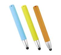 Holibanna 3 Pièces Stylet Capacitif pour et Smartphones Ergonomique Antidérapant et Portable Stylet Garçon Fille pour Écrans Tactiles Bleu Vert Orange