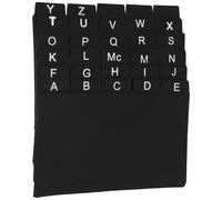 Holibanna 30 Intercalaires en Plastique Noir pour Fiches Bristol, Séparateurs en Polypropylène Résistants, Onglets Alphabétiques Inscriptibles, Organisation Bureau et Maison, Rangement