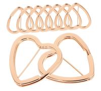 Holibanna 30 pièces Lot de Anneaux Porte-clés Fer Forme de Cœur Ronds Séparés pour DIY Bijoux et Accessoires de Sac Métal pour Trousseau et Artisanat