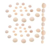 Holibanna 300 pièces Demi Boules Naturel Perles Artisanales DIY pour Bricolage Jouets Éducatifs Garçon Fille Décoration Maison et Fête Mix