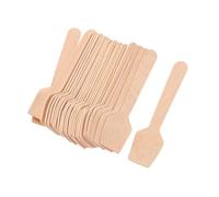 Holibanna 300 Pièces Mini Wooden Spoons For Parties Disposable Sampling Spoons With Square Tip Lightweight For Ice Yogurt Desserts And Catering