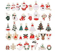 Holibanna 38 Pièces Pendentifs Breloques DIY Alliage Décoration Noël pour Bijoux Création Festive