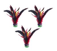 Holibanna 3pcs Volants Chinois à Plumage pour Donner Un Coup de Pied, Éducatif en Caoutchouc et Fer, Renforcement Musculaire des Jambes, Jeu Intérieur ou Extérieur pour Couleur Aléatoire