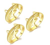 Holibanna 3pièces Bague Réglable Forme De Requin Pour Femmes Bijoux Marins Parfaits Pour Fêtes Et Occasions Spéciales
