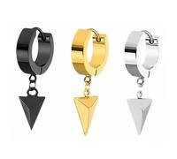 Holibanna 3pièces Boucles Oreilles Punk Pour Hommes Et Femmes Lot Design Triangulaire Vintage