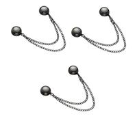 Holibanna 3pièces Épingle Magnétique Décorative Pour Châles Et Cardigans Pince à Vêtements Invisible Chaîne Accessoire Pratique Et Élégant Pour Sécuriser Écharpes Et Coloris Gun