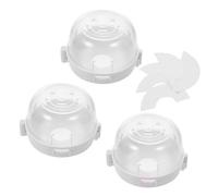 Holibanna 3pièces Housse De Protection Pour Cuisinière Et Four Transparente Empêche Garçon Fille Et Animaux Allumer Accidentellement Installation Facile Avec Base Amovible