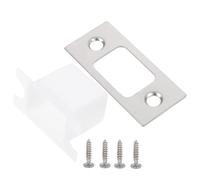Holibanna 4 ensembles Kit Renfort Serrure Porte Acier Inox Plaque Gâche Résistante Anti-cambriolage Sécurisation Entrée