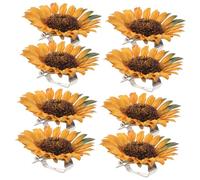 Holibanna 4 Ensembles Pince À Rideau Embrasses De Rideaux Tournesol Retenues Floral Cravare-Rideau À La Moutarde en Arrière Pince Porte-Rideaux Habit en Soie 2 Pièces * 4