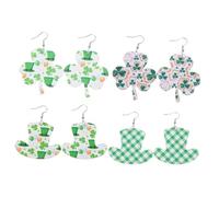 Holibanna 4 Paires Boucles Oreilles à Design pour Fête de Saint Patrick Accessoires de Mode Élégants pour Toutes Occasions