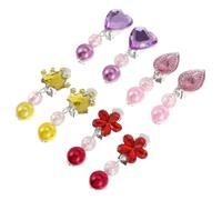 Holibanna 4 paires Boucles Oreilles Clip pour Garçon Fille Légères Sûr Bijoux Clip Filles Accessoire Mode Confortable sans Perçage