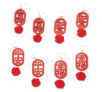 Holibanna 4 Paires Boucles Oreilles de Festival Rouge de Clips Éclectiques et Décoratifs pour Célébrations Festives Style Unique et Chic