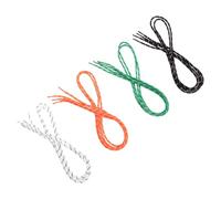 Holibanna 4 Paires de Lacets Ronds Fantaisie 100 CM pour Baskets Chaussures de Sport et Scolaires Motifs Colorés Orange Blanc à Pois Noirs Vert Marron Foncé Lacets Décoratifs Résistants