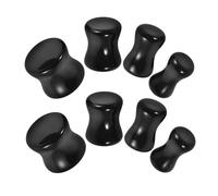 Holibanna 4 paires Écarteurs Oreille Obsidienne Noire Pierres Naturelles Confortables pour Hommes et Femmes Usage Quotidien Fêtes et Performances