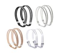 Holibanna 4 Paires Lacets élastiques incrustés de diamants bande de ceinture anti-lâchement à la cheville sangles de chaussures élastiques en lacet pour sandales pantoufles