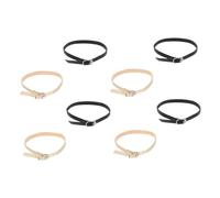 Holibanna 4 paires Sangles Élastiques pour Chaussures Femmes Lot Extensibles pour Talons Hauts Brides Confortables Simili Cuir Noir et Doré pour Maintien Cheville et Ajustement Chaussures