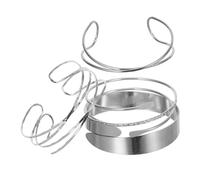 Holibanna 4 Pièces Bracelets Bras Réglables Bracelets Manchette Ouverts Géométriques Minimalistes Accessoires Élégants pour Femmes Bagues de Bras Supérieurs Ajustables