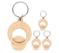 Holibanna 4 Pièces Caddie Jetons Porte-Clés en Bois Caddie Pendentif Jeton Porte-Clés Panier Jetons Épicerie Porte-Clés