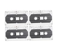 Holibanna 4 pièces Lot de Cassettes Audio Vierges Bandes Enregistrables avec Boîtier Transparent Cassettes Vintage pour Enregistrement Voix Musique et Enseignement Durables et Faciles à