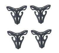 Holibanna 4 pièces Meubles Métal Noir Supports Robustes pour Canapé Armoire Table et Chaise Design Creux et Stable Remplacement Industriel