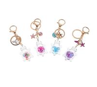 Holibanna 4 Pièces Porte-clés Tortue Lumineux Accessoires Animaux avec Sequins pour Sacs Portefeuilles et Clés Pendentifs et Décoratifs pour Femmes et Garçon Fille