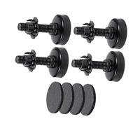 Holibanna 4 pièces Réglables Acier Noir pour Meubles de Sol Anti-Corrosion Cales pour Tables et Armoires Kit de Niveleurs Ajustables avec Écrou