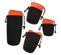 Holibanna 4 pièces Sacoche Appareil Photo Étanche Néoprène Étui Objectif Rembourré Protection Choc et Pochette de Rangement pour Objectifs Lot