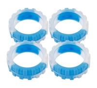 Holibanna 4 Pièces Valise Roues De Caddie Dés De Cas Réutilisable roulettes Maison Conteneur Colliers De Serrage en Forme De u Lunettes De Soleil Géantes Plateau Artificiel Pot Gel De Silice