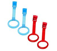 Holibanna 4pièces Anneaux De Tirage Anneaux De Soutien Pour Lit De Pour Apprentissage Marche Accessoires De Cot Pour Encourager La Position Debout Rouges